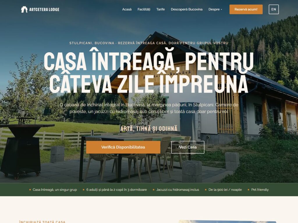 Artcetera.ro — site de prezentare realizat de ZAO Media
